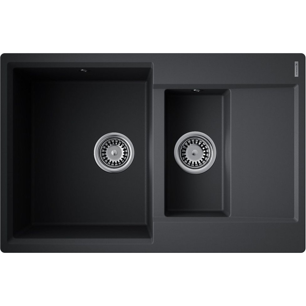 Мойка Daisen 78-2T-BL Tetogranit/черный(арт.4993535)