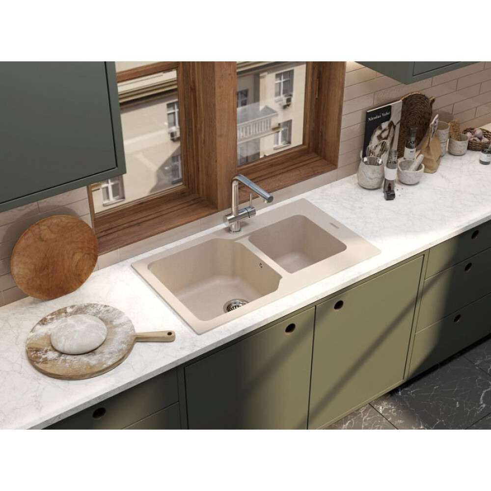 Кухонная мойка OMOIKIRI Maru 86-2-BE(арт.4993285)