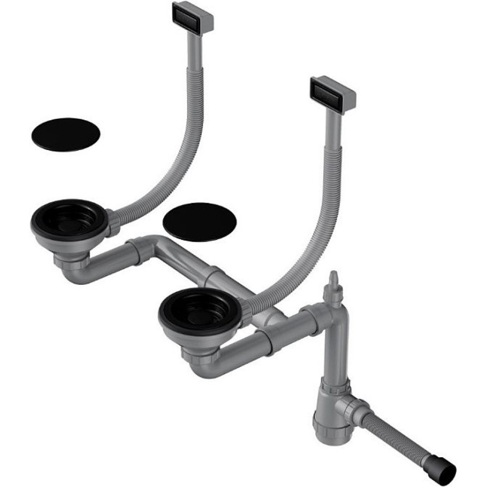 Арматура для двухчашевых моек с декоративными накладками WK-2C-GB (арт.4956759)