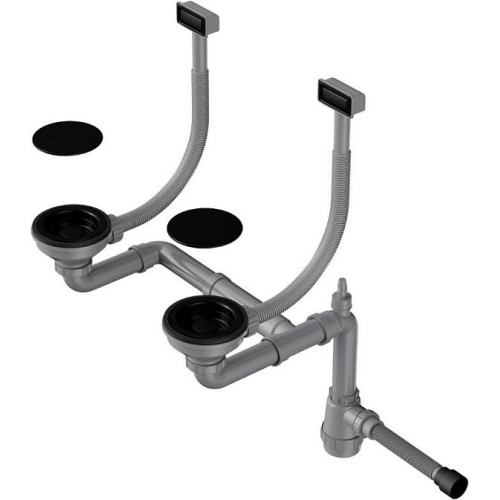 Арматура для двухчашевых моек с декоративными накладками WK-2C-GB (арт.4956759)