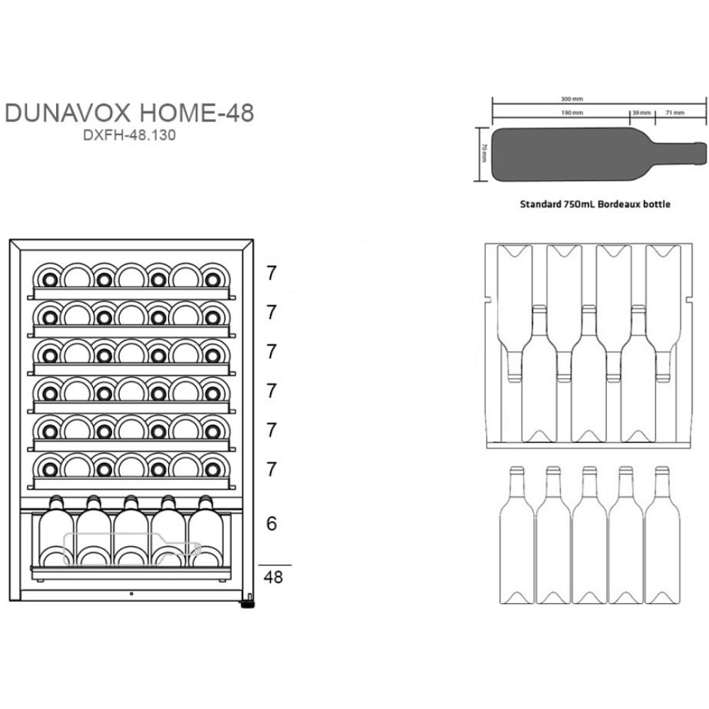 Винный холодильник Dunavox DXFH-48.130