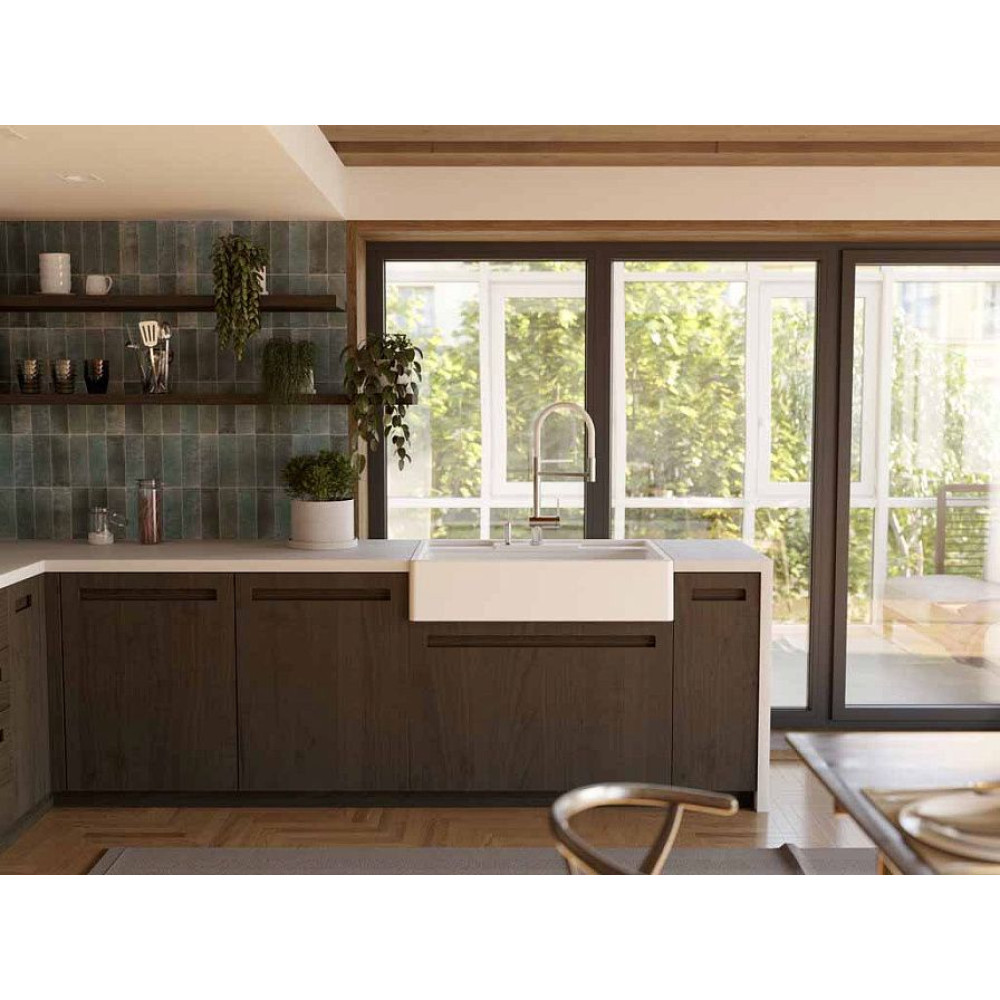 Смеситель OMOIKIRI Kanto-2 Plus-SB-BN-WH латунь/нержавеющая сталь/белый