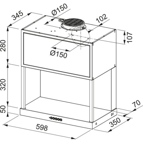 Вытяжка Franke FMA MODULAR F60 BK MATT