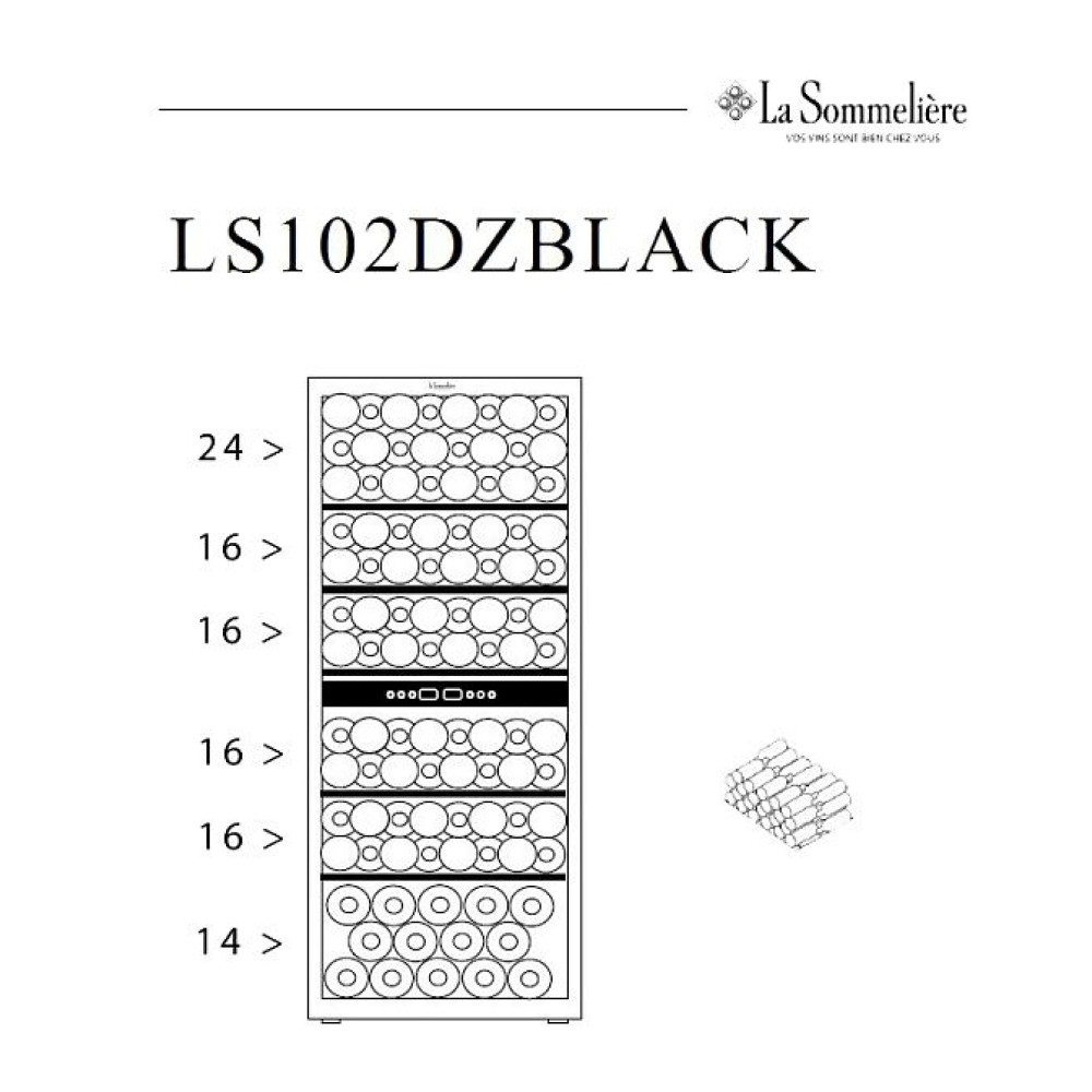 Винный холодильник LaSommeliere LS102DZBLACK